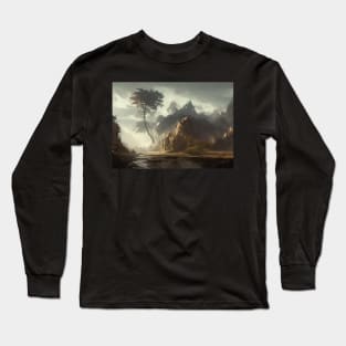 landscape nature wallpaper aestetic dreamland Long Sleeve T-Shirt